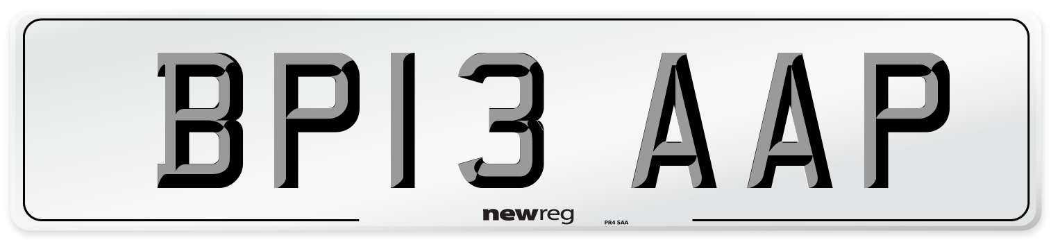 BP13 AAP Number Plate from New Reg